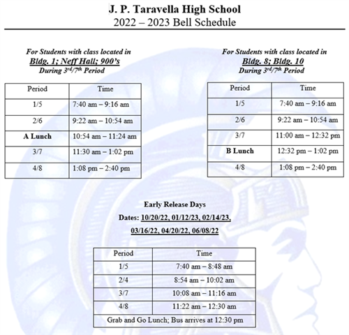 School Info / 2022-2023 Bell Schedule